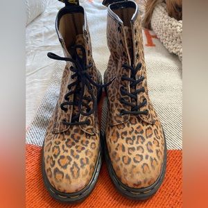 Dr Martens 1460 LEOPARD LEATHER BOOTS VINTAGE THE ORIGINALS RARE